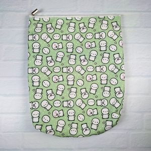 Matcha Green Emoti Stationery Pouch | TheCoffeeMonsterzCo TCMC